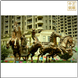 小區(qū)門(mén)口銅馬雕塑鑄造